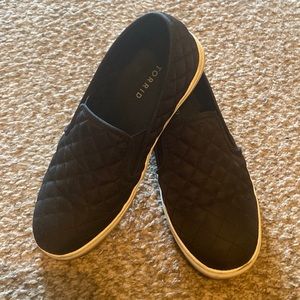 Torrid Quilted Black Slip-On Sneakers